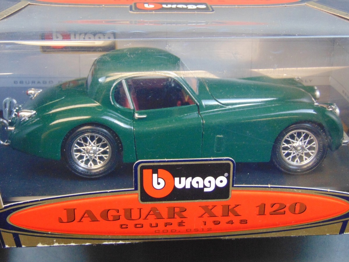 NEW IN BOX Diecast Car Bburago JAGUAR XK 120 COUPE 1948 Green 1:24