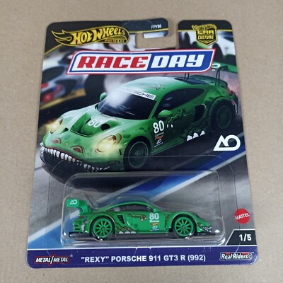 Hot Wheels Race Day Set Roxy + Rexy Porsche 911 GT3 R (992) Green
