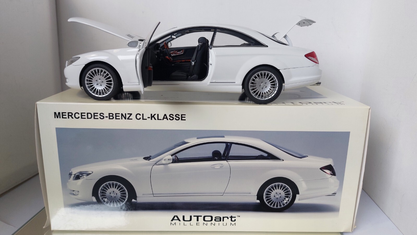 AUTOart Mercedes benz CL Class White 1:18 in Box Mint | eBay