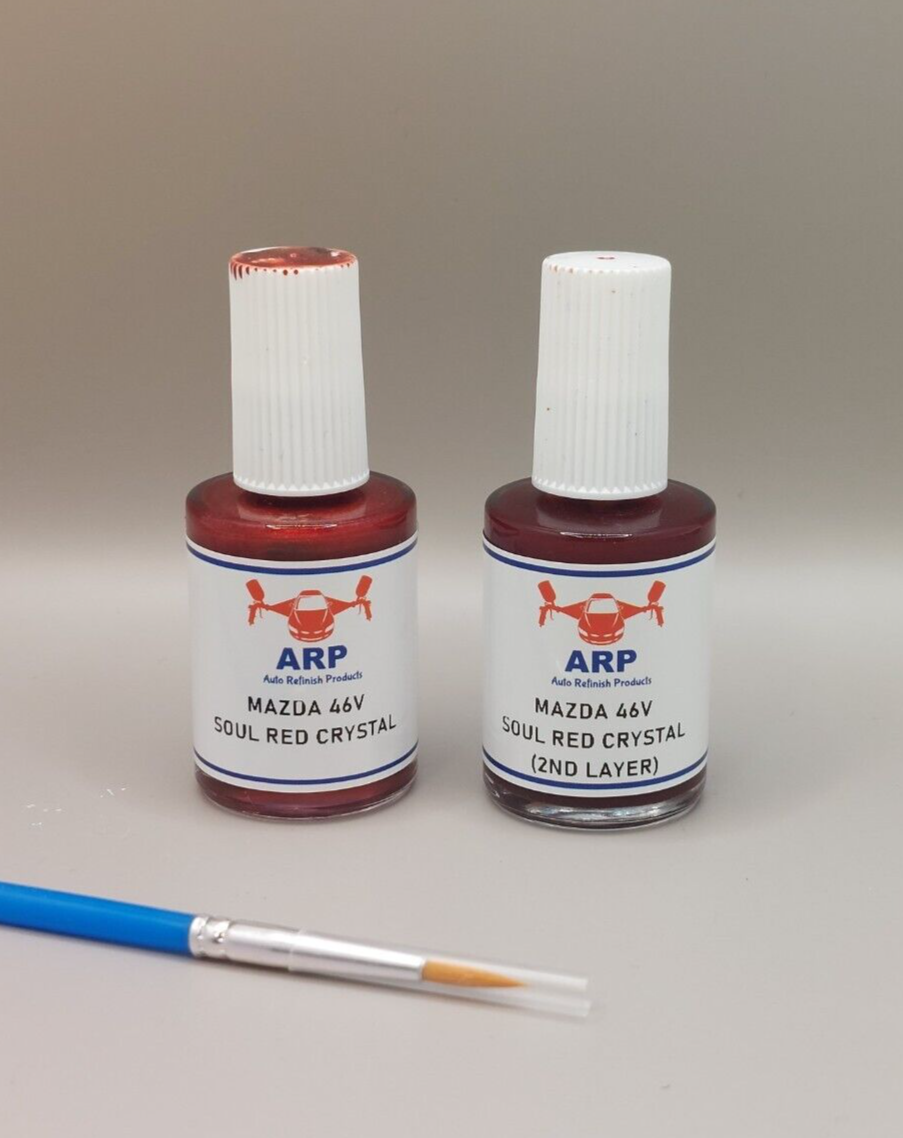 For Mazda Code 46V Soul Red Crystal (2 Layer) + Fine Tipped Brush