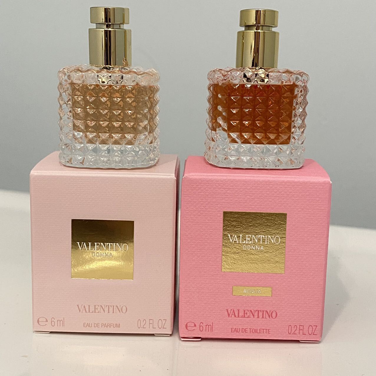 NIB Valentino Donna EDP/Donna ACQUA EDT perfume splash mini 0.2 oz