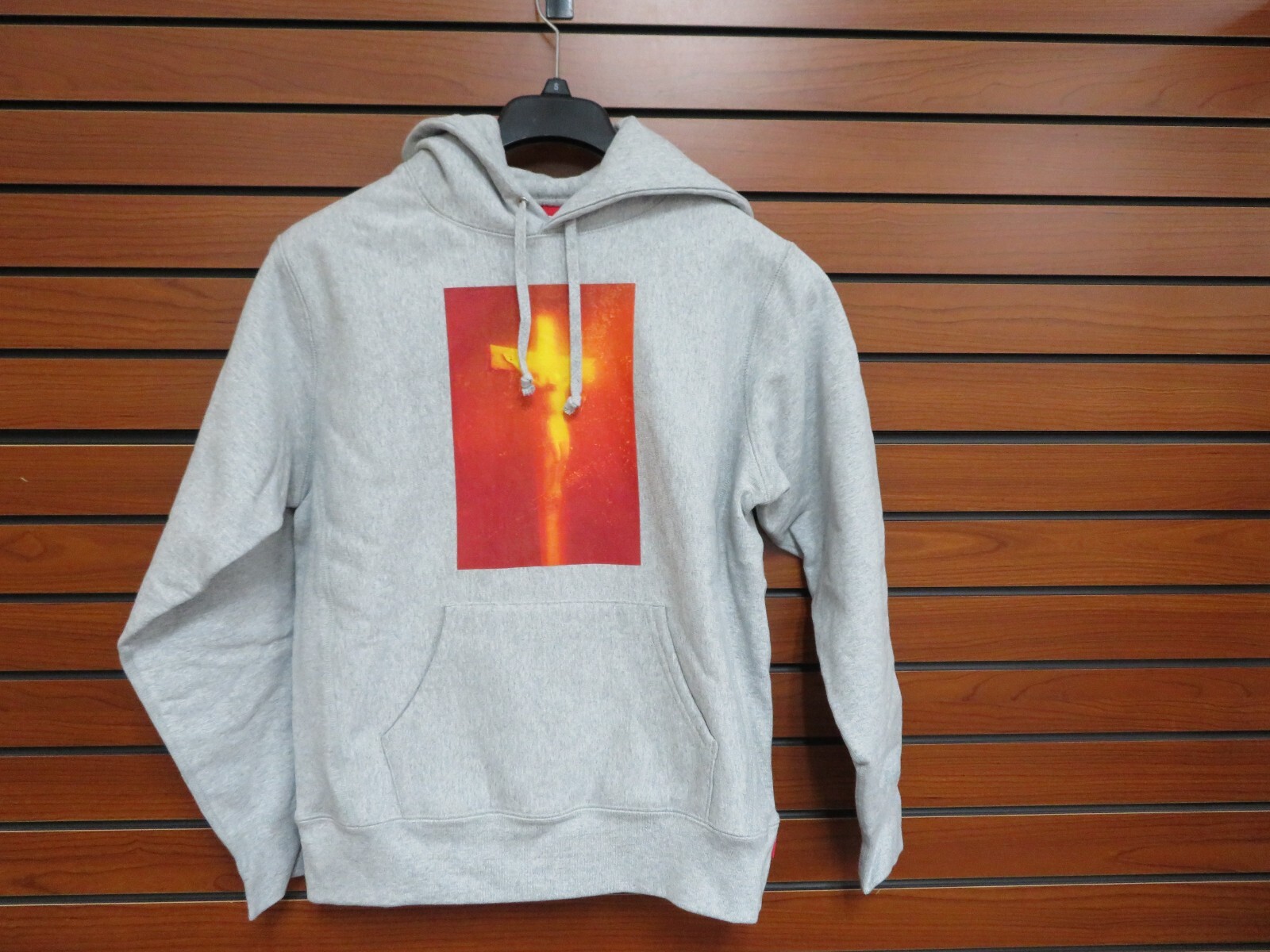 Supreme x Andres Serrano Piss Christ Hooded Sweatshirt Grey FW17