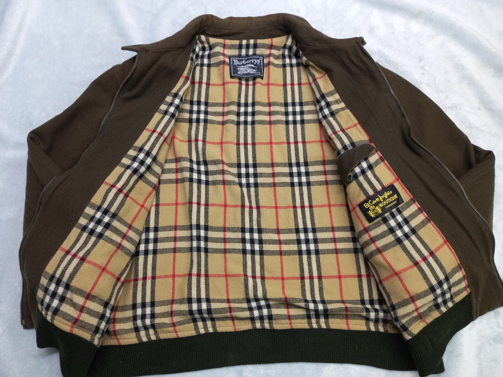 VINTAGE BURBERRY'S Winter Bomber Jacket Wool Cashmere Nova Check