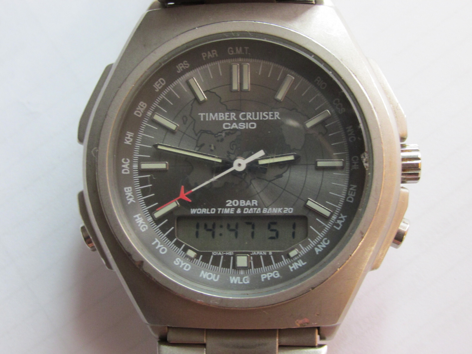 VINTAGE CASIO TIC-120 TIMBER CRUISER DATA BANK 20 SCREWBACK 20 BAR