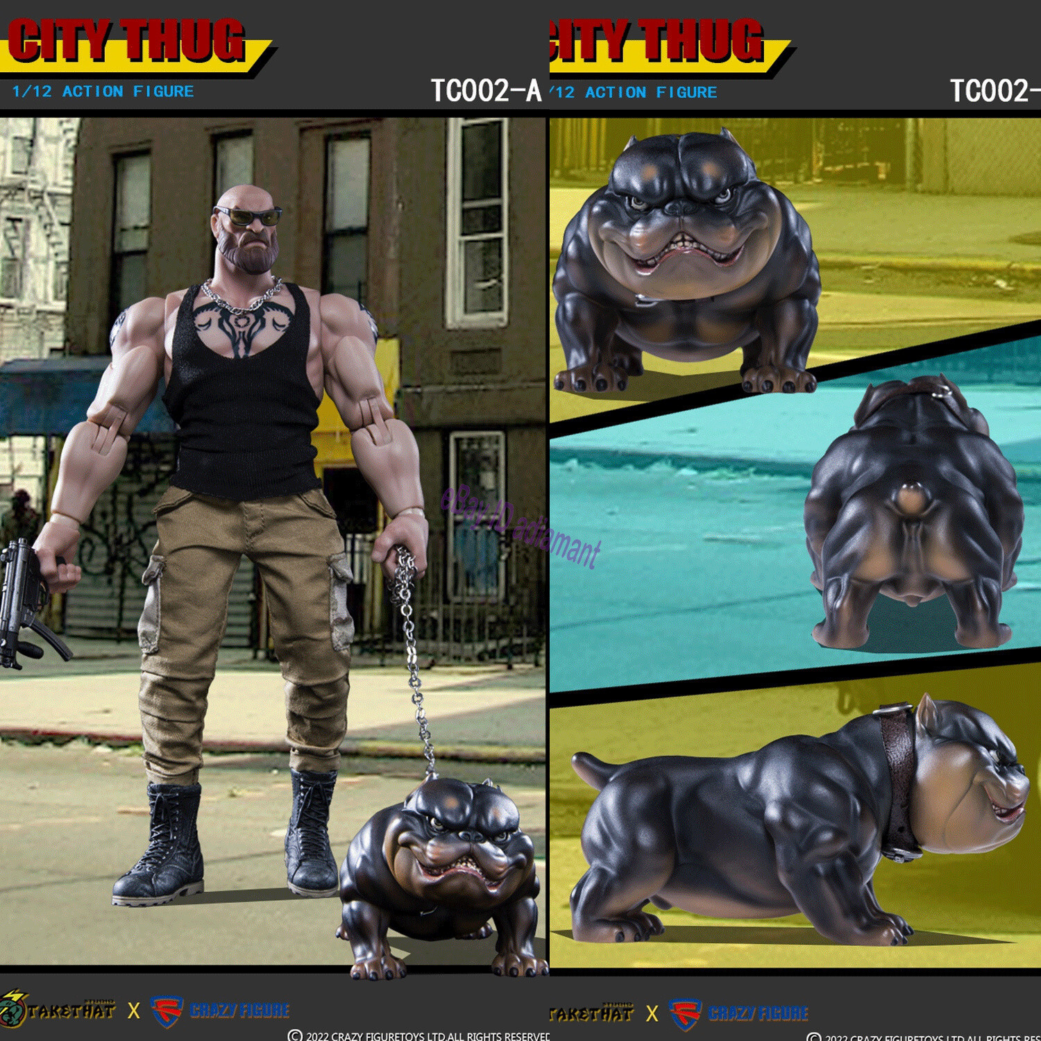 TAKETHAT X CRAZY FIGURE CITY THUG 1/12 Action Figure Model In