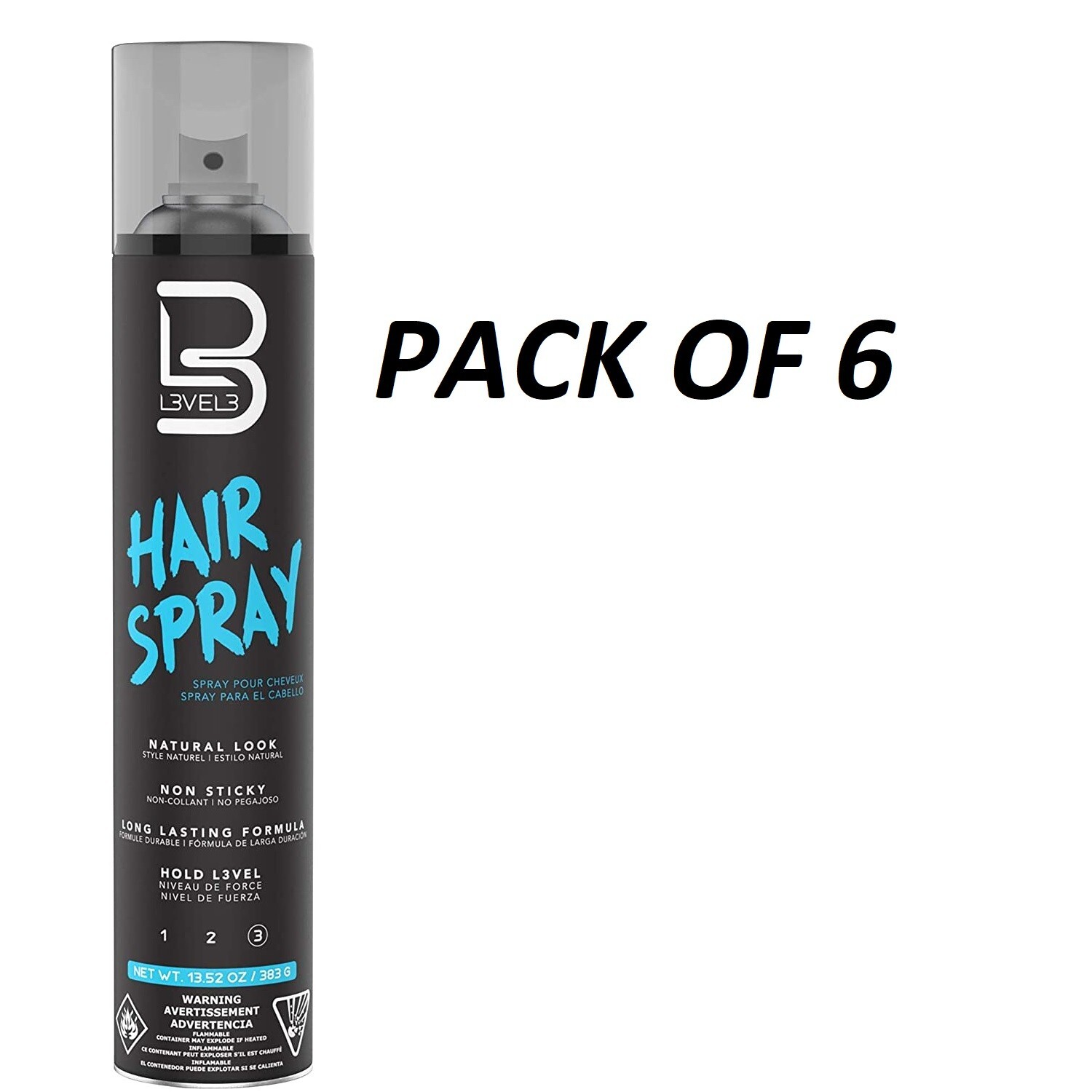 L3 Level 3 Hair Spray - Long Lasting and Strong Hold Hair Spray