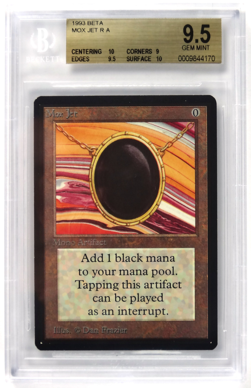 MTG Beta Mox Jet BGS 9.5 - (10, 9, 9.5, 10) GEM MINT Magic Power 9