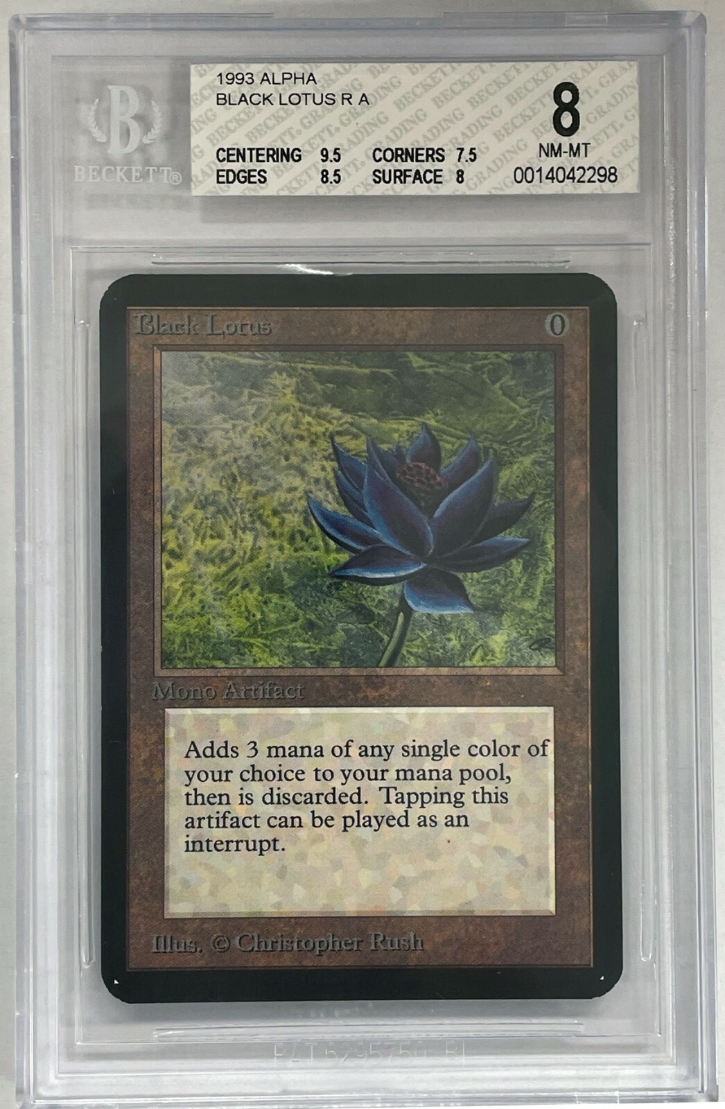1x Black Lotus - BGS 8.0 #0014042298 - (Graded) Alpha - MTG