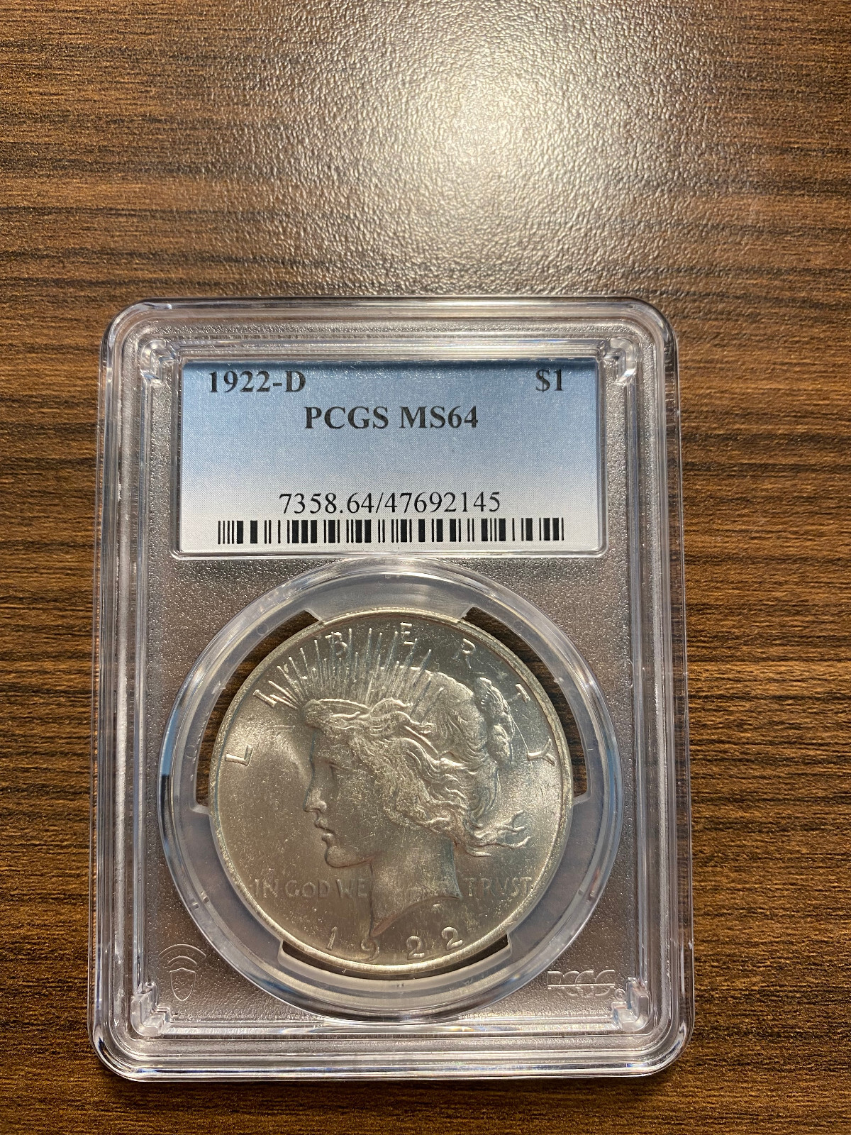 1922-D Peace Silver Dollar $1 PCGS MS 64 Type 2, Low Relief PQ | eBay
