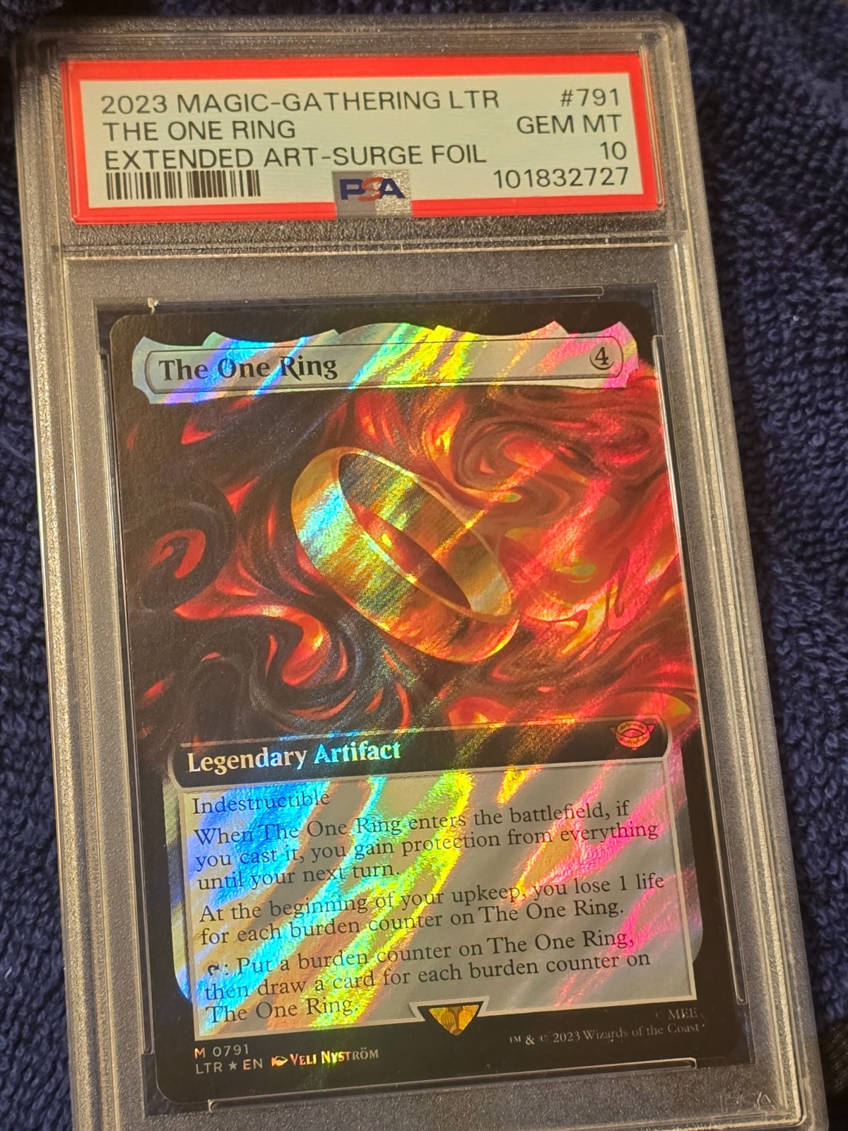 2023 MTG Lord of the Rings #791 The One Ring Extended Art-Surge