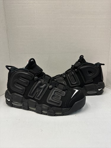 Nike Supreme x Air More Uptempo Black 2017 Size 9.5 Brand New