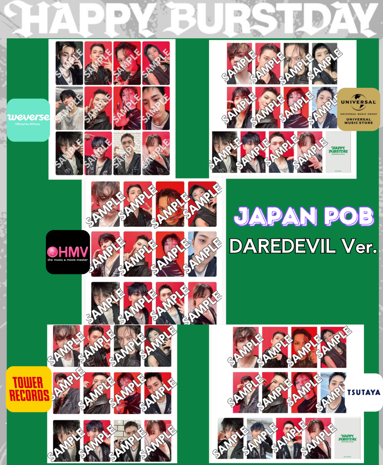 SEVENTEEN HAPPY BURSTDAY DAREDEVIL Ver. 5th Album JAPAN POB