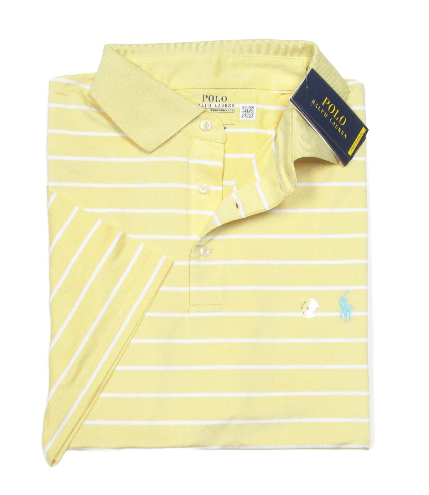 Polo Ralph Lauren Big & Tall Yellow/White Stripe Interlock Classic