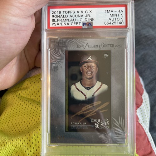 2019 Topps Allen & Ginter X Ronald Acuna Jr. Rookie Auto /5 PSA 9