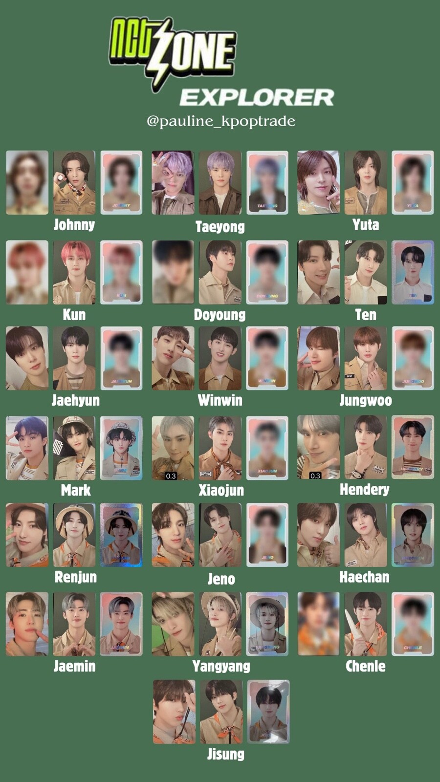 NCT ZONE EXPLORER VER COUPON, SELFIE OFFICIAL NCT DREAM NCT 127
