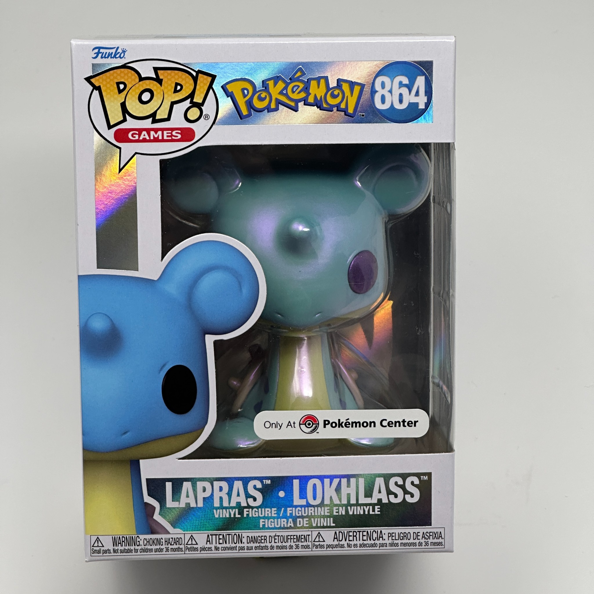 Funko Pop LAPRAS LOKHLASS PEARLESCENT Pokemon Center Exclusive 864