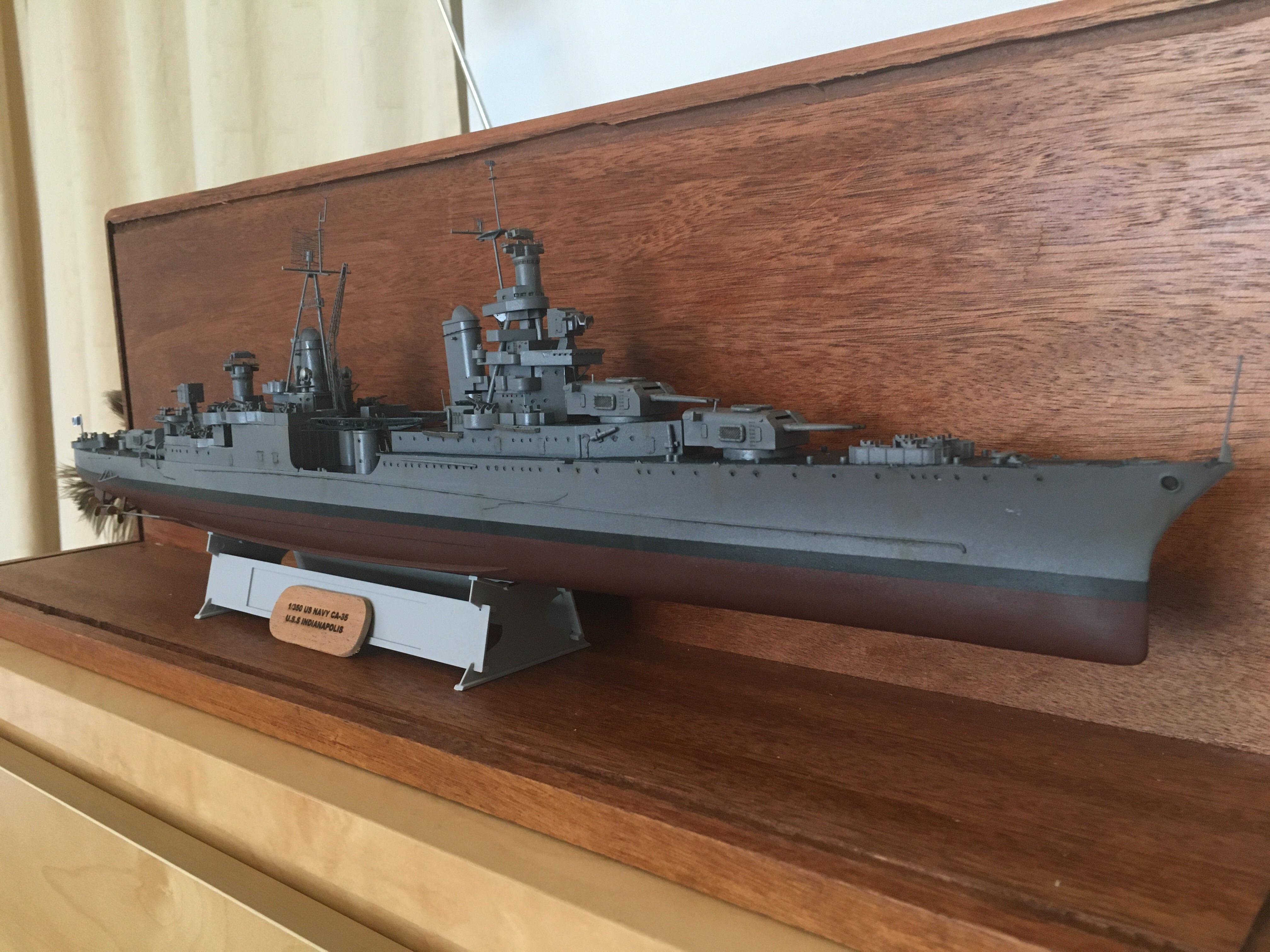 USS Indianapolis in 1:350 scale. By far the largest (and fiddliest