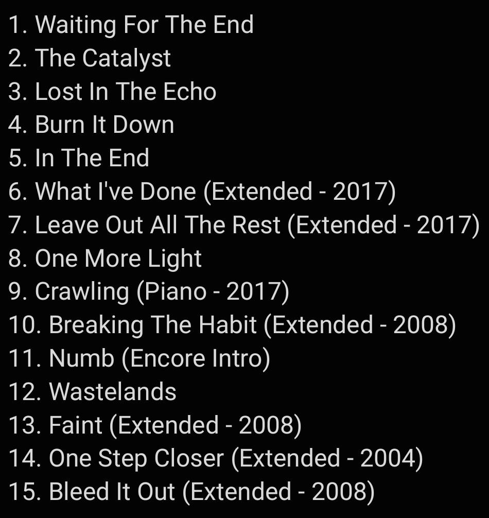 Challenge: Make a 15-Song Linkin Park Setlist To Your Liking : r