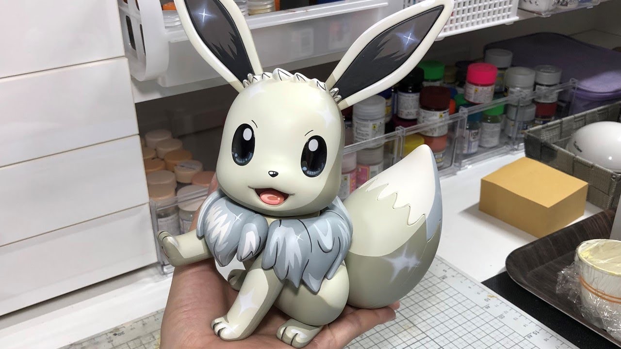 Pokepla]I repainted an ordinary Eevee with a different color Eevee
