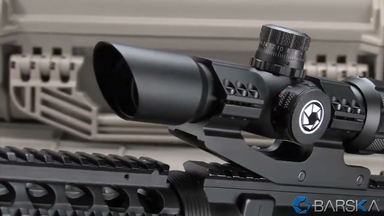Barska SWAT AR 1 4x28mm Tactical Rifle Scope AC11872 - YouTube