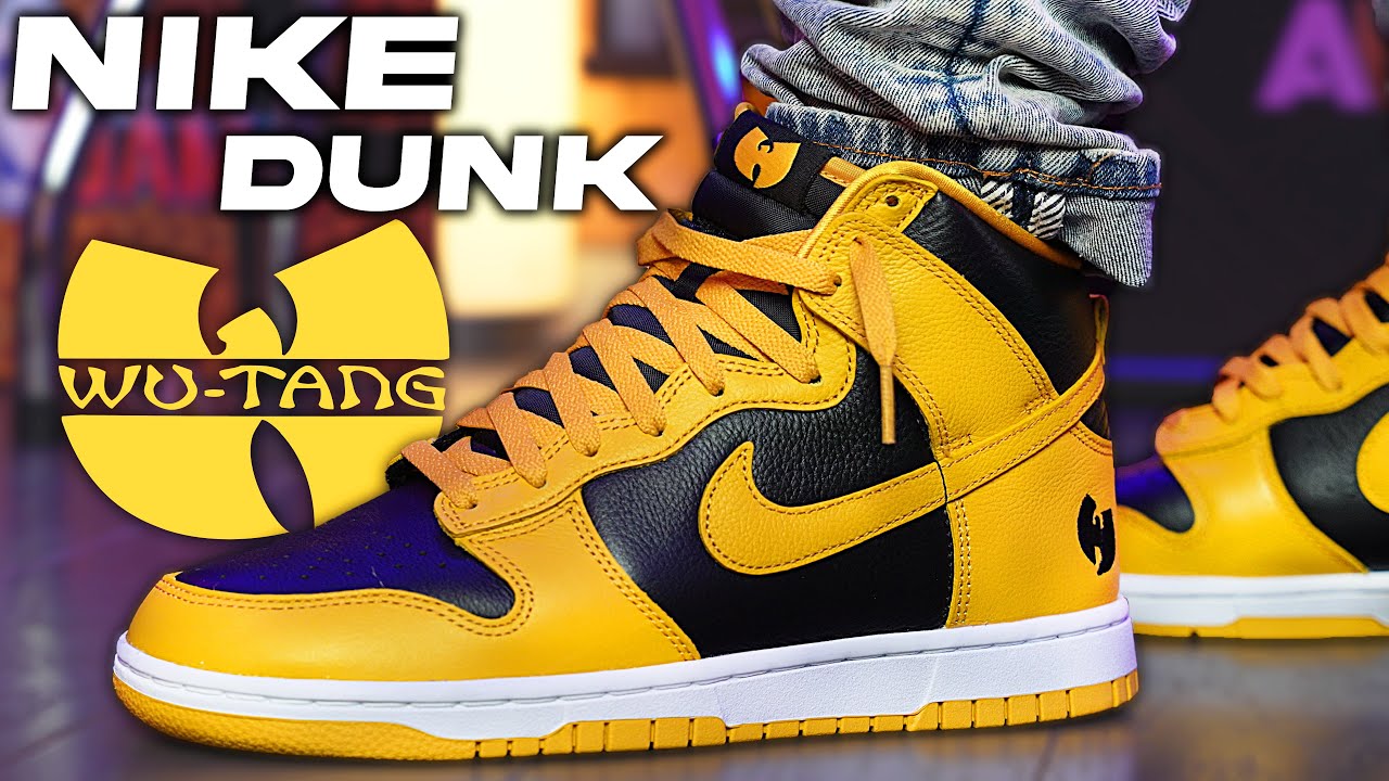 Nike Wu-Tang Clan Dunk High 'Black and Pollen' Review - YouTube