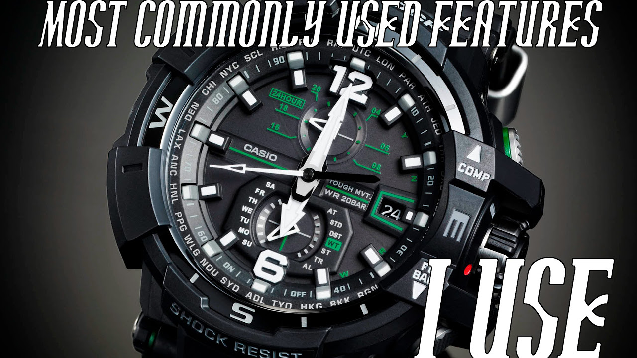 Casio Gshock GWA1100 - Series (daily features most used) - YouTube