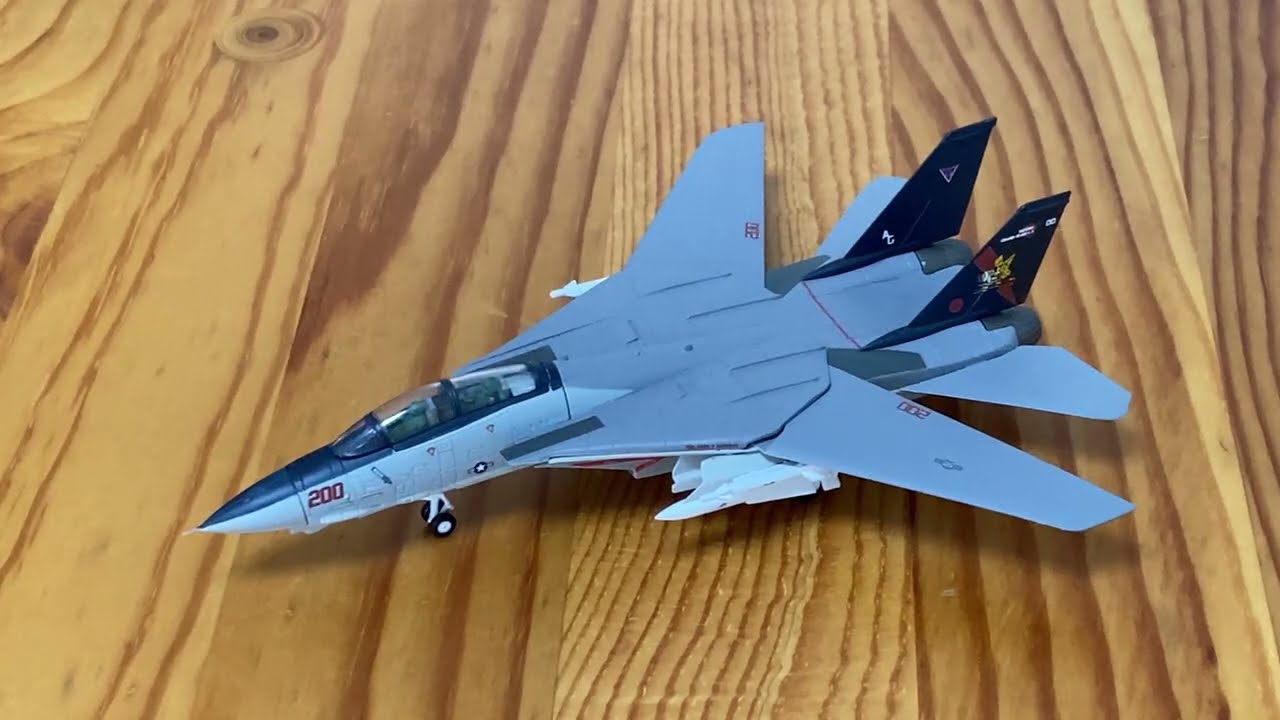 F-toys TOMCAT MEMORIES2 F-14Bの完成 TopGun - YouTube