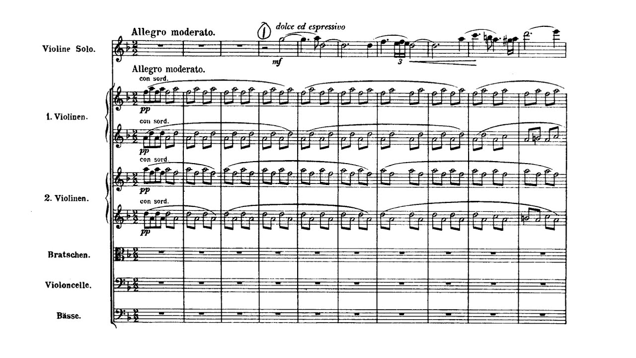 Violin Concerto in D minor, Op. 47 - Sibelius (Score) - YouTube