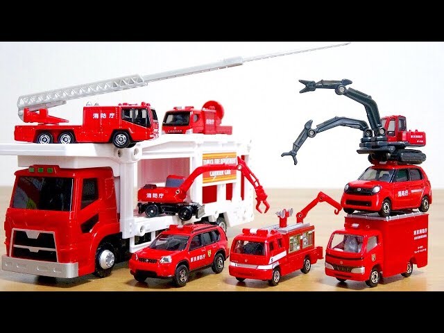 Working Cars Tomica Gift Tokyo Fire Department Rescue Set & Aeon
