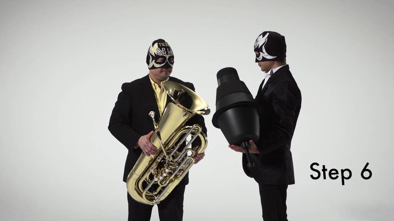 ピックアップミュート(チューバ、ユーフォニアム用)の組み立て方 - YouTube