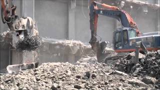 ZX1800Kの1次解体から高品質なガラ搬出までCOSMO3500フジムラ - YouTube