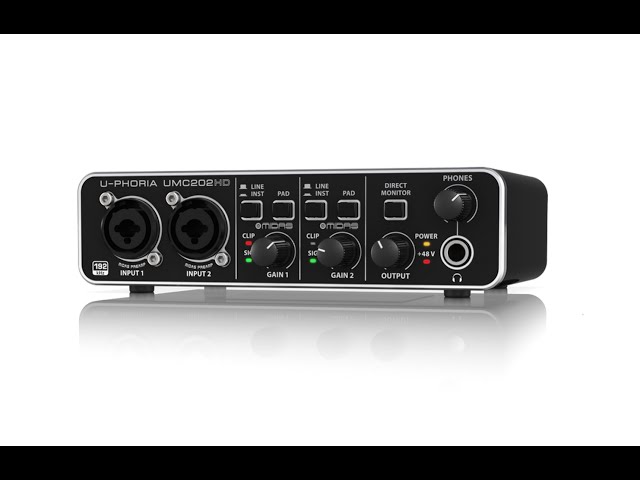 U-PHORIA UMC202HD 24-Bit/192 kHz 2x2 USB Audio Interface - YouTube