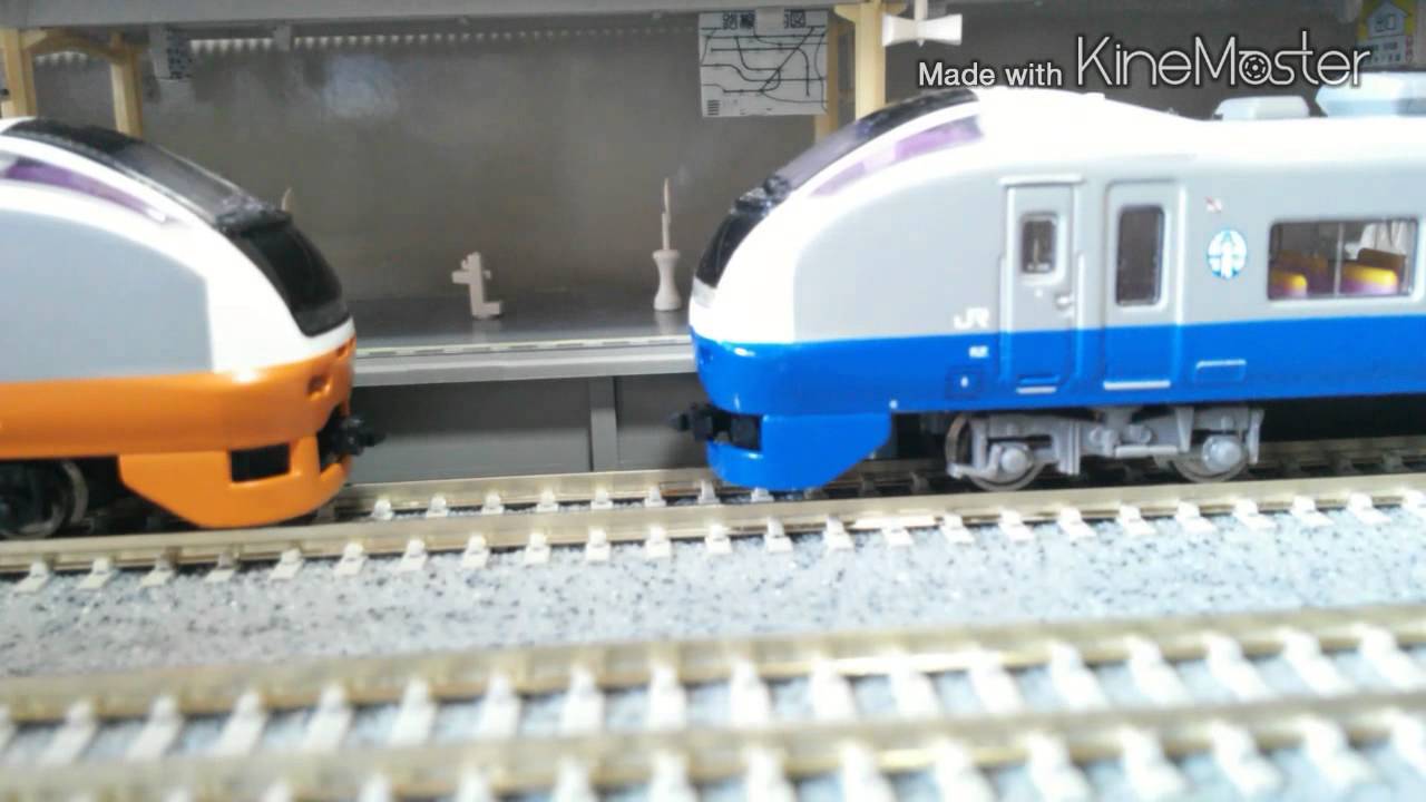 Nゲージ MicroACE E653系「フレッシュひたち」連結走行 - YouTube