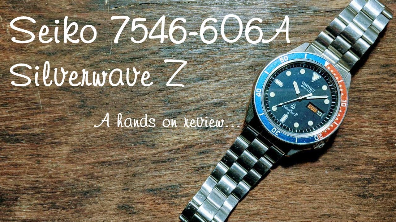 Seiko 7546-606A (7546-6040) Silverwave Z Pepsi quartz diver's