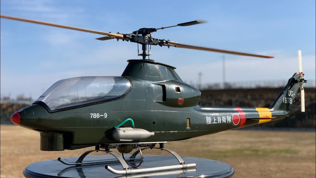 4K】カルト産業ヒューイコブラ600 エンジン始動からホバリング 上空