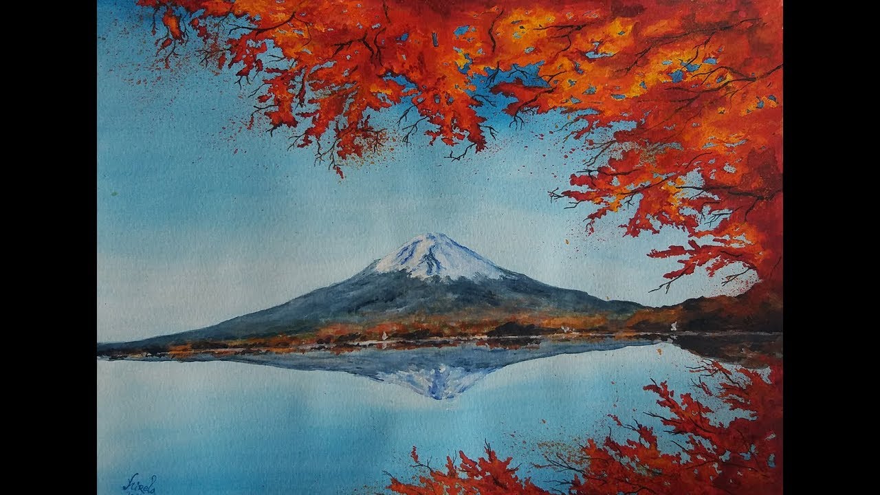Watercolor Painting: Mount Fuji - YouTube