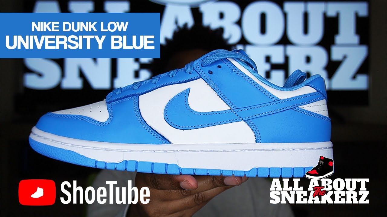NIKE DUNK LOW RETRO 'UNIVERSITY BLUE' UNBOXING & REVIEW!! RELEASE