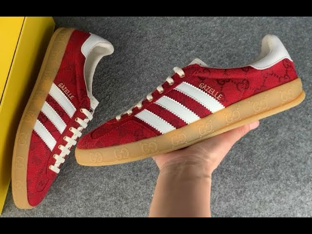 ADIDAS X GUCCI GAZELLE ORIGINAL GG RED - YouTube