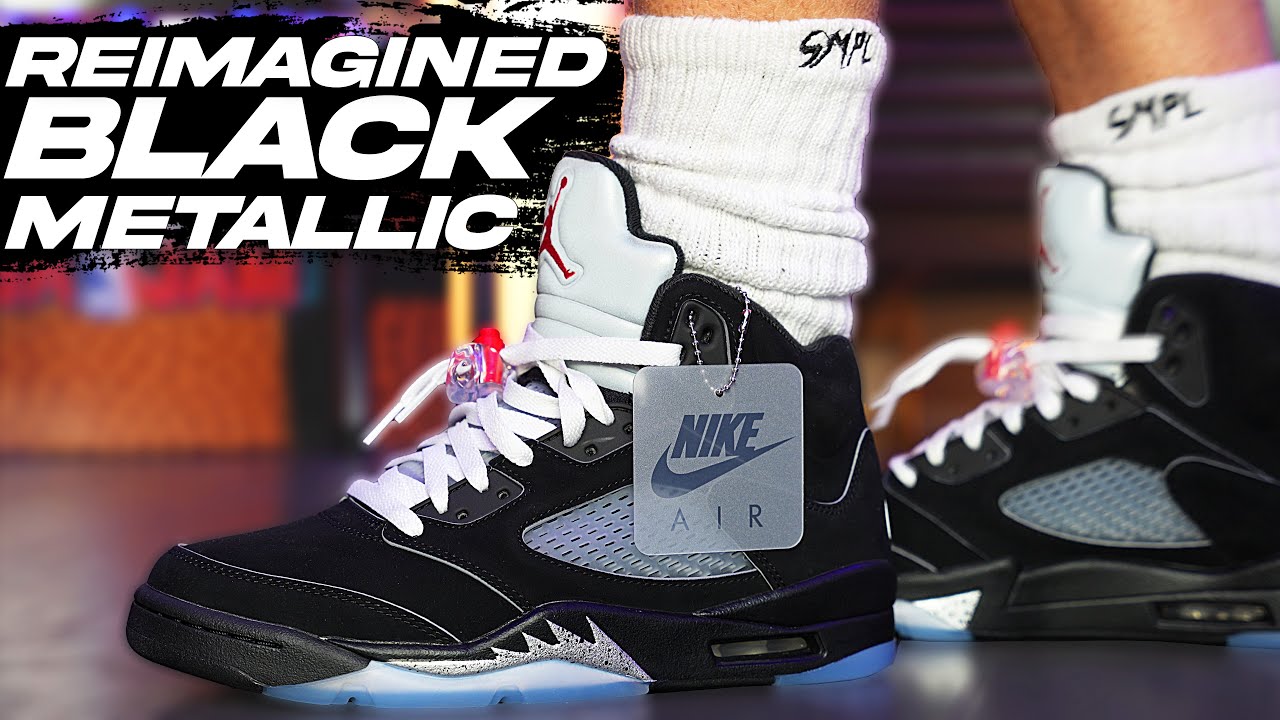 Air Jordan 5 Black Metallic Reimagined Review and On Foot - YouTube