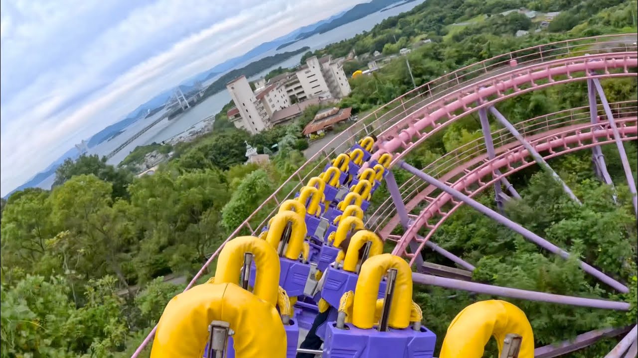 スタンディングコースター 最後尾 on-ride POV (乗車映像) / 鷲羽山