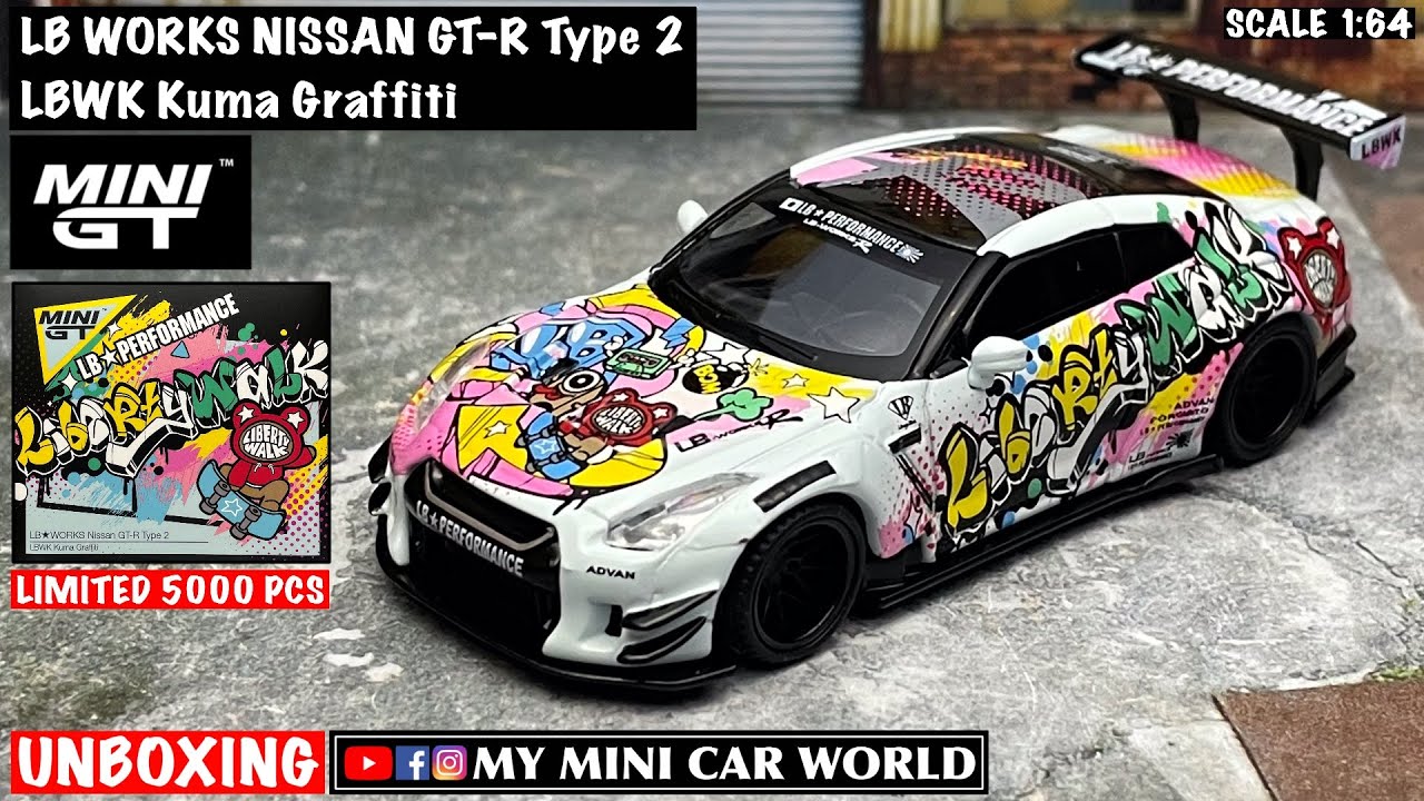 MY MINI CAR WORLD】UNBOXING MINI GT 1/64 LB WORKS NISSAN GT-R TYPE