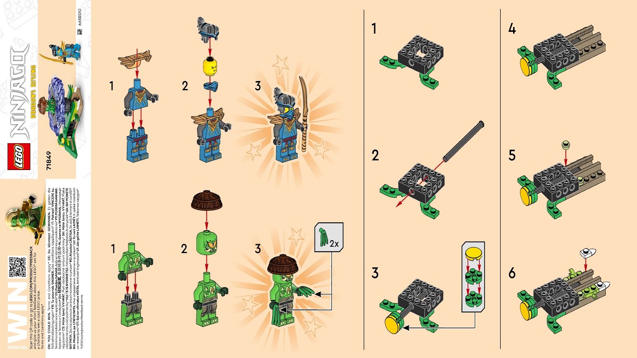 🍀 LEGO instructions 🍀 Ninjago 🍀 71849 🍀 Nya vs Mutation