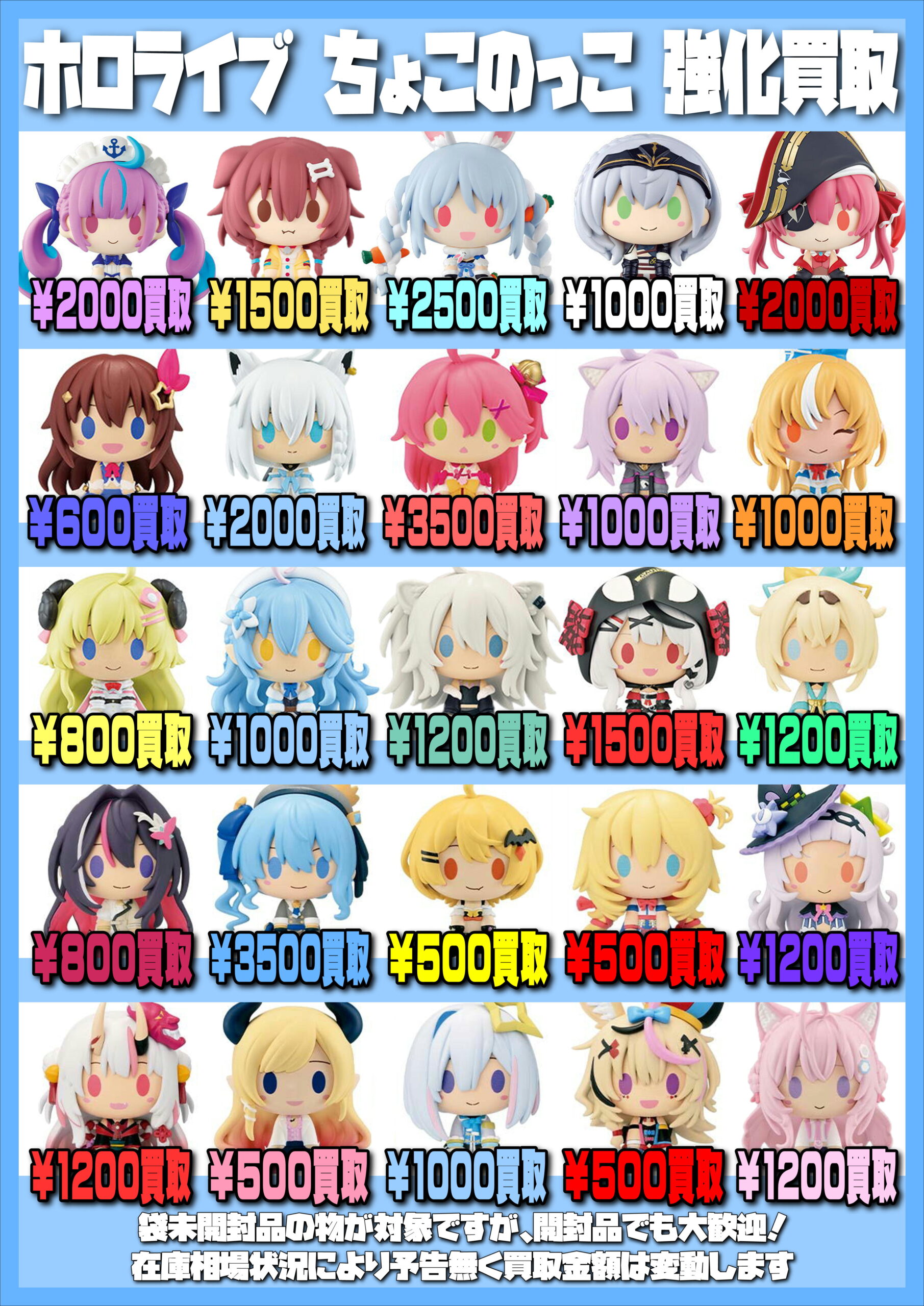 酒々井店】◇◇一番くじ ホロライブ のちょこのっこを強化買取中