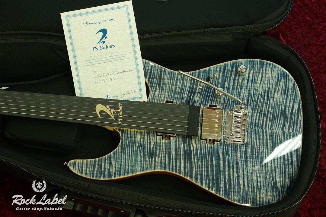 T's Guitars DST-DX24 w/Buzz Feiten Tuning System - Trans Blue
