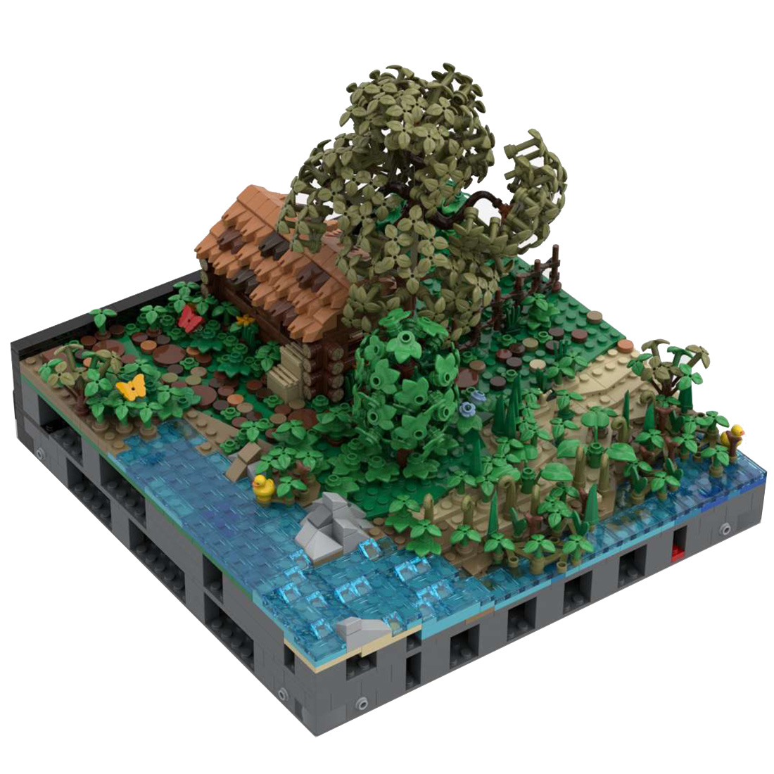 MOC-131118 A3 - Landscape with Trees | Medievalbrick.com