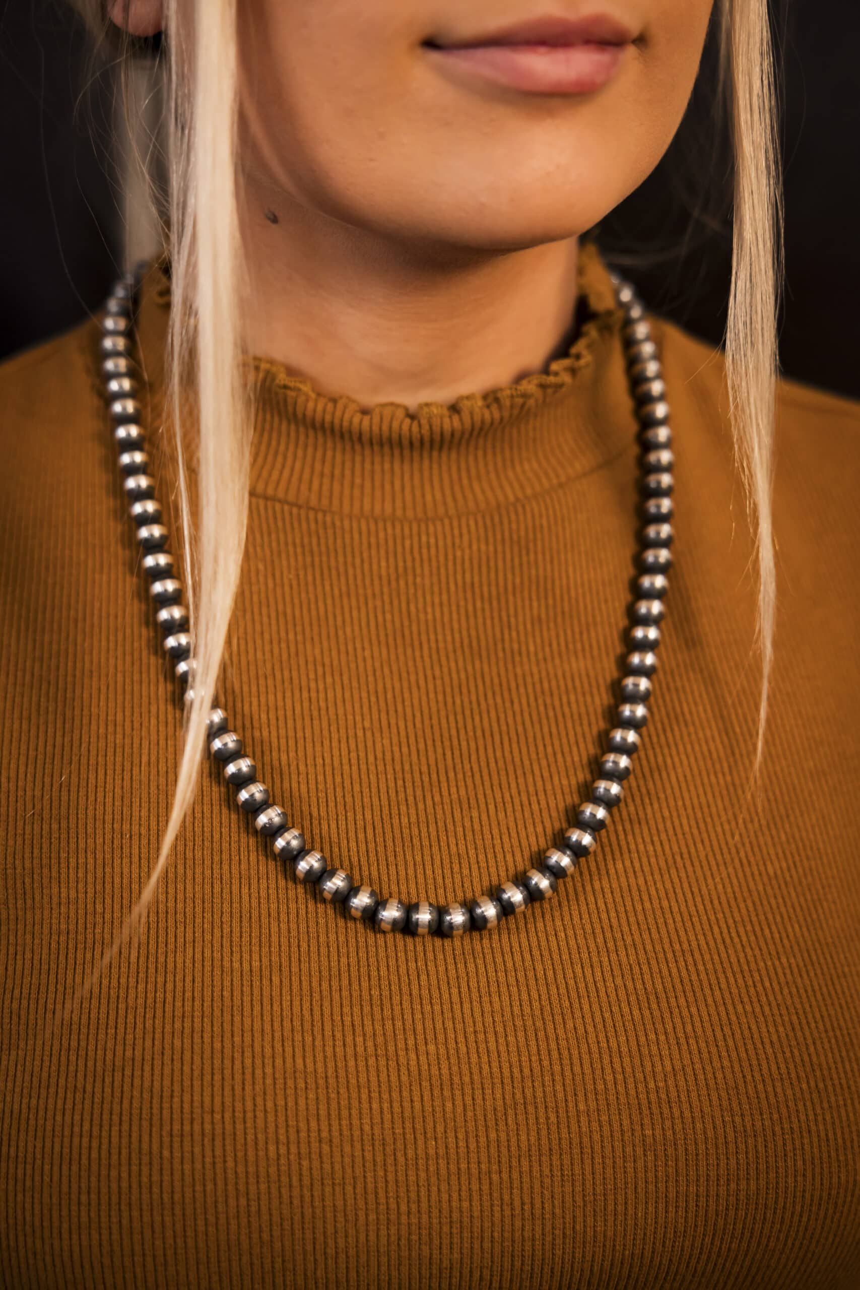 24 IN Navajo Pearls - Varying Bead Size - Native American