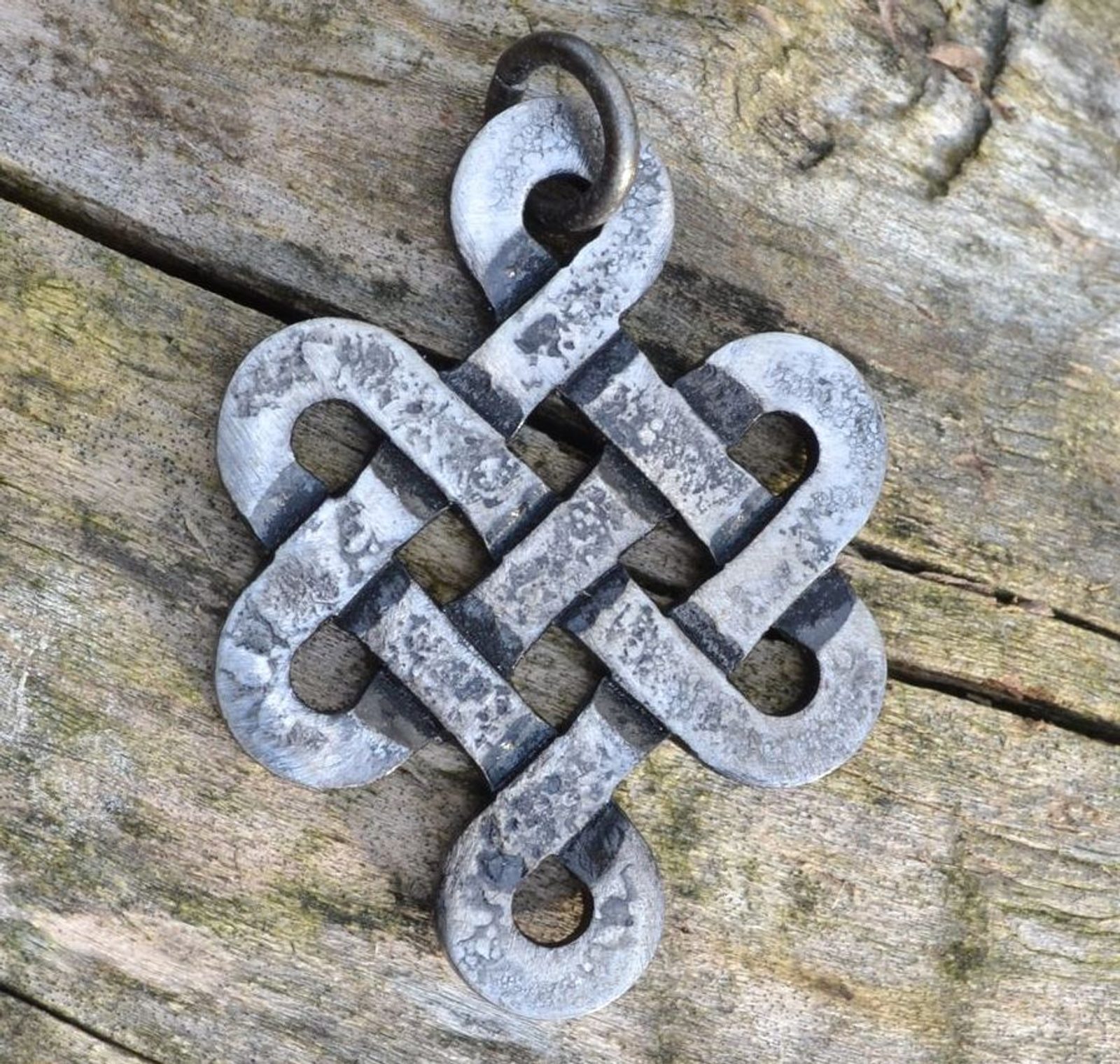 CELTIC KNOT OF LIFE, forged pendant, steel Forged jewelry Wulflund