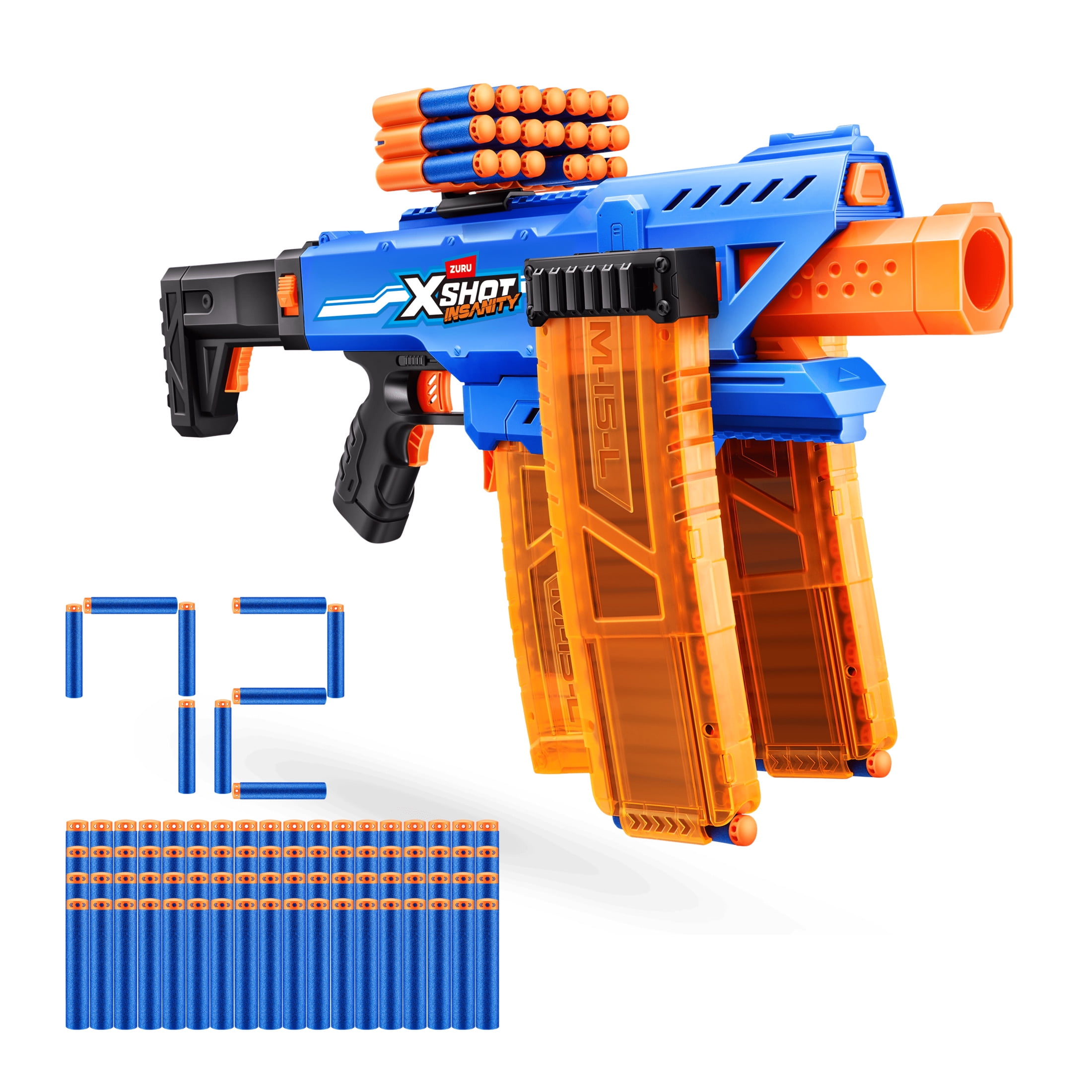 XSHOT Insanity Motorized Clip Mania (72 Darts) by Zuru - Walmart.ca