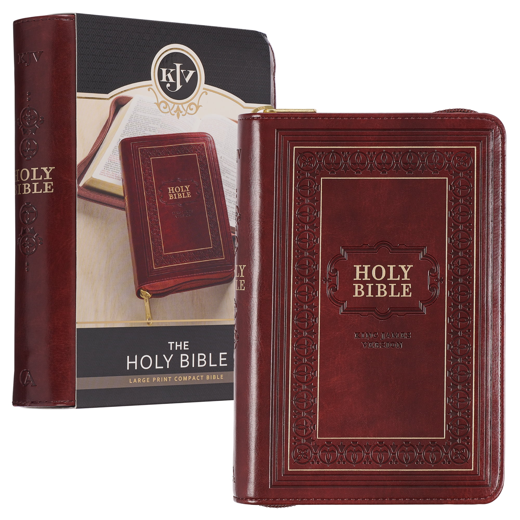 Pink Faux Leather King James Version Deluxe Gift Bible with Thumb