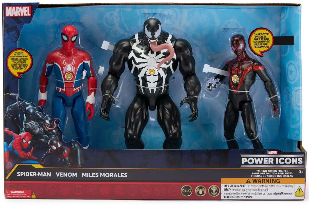 Disney SpiderMan Venom Miles Morales Talking Action Figure Marvel